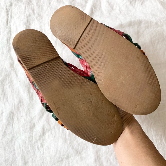 Vintage Apache Multicolour Huaraches Leather Sandals - Picture 8 of 14